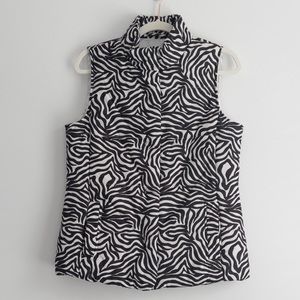 Zebra Print Puffer Vest size small